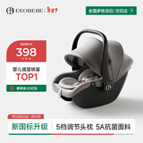 怡戈（Ekobebe）小元宝新生婴儿提篮式儿童安全座椅汽车用宝宝便携车载提篮幻影灰