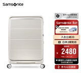 新秀丽（Samsonite）行李箱24英寸前开口拉杆箱PARALUX双开门旅行箱KT2岩石灰色密码箱
