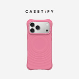 CASETIFY CHROMATIC: HUES 炫彩/纯色波漾手机壳 MagSafe  适用于苹果iPhone17/16 Pro/Max手机保护壳 【新色上市】绽光粉 iPhone 17 Pro