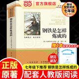 当当新版 骆驼祥子 朝花夕拾 西游记  钢铁是怎样炼成的 人教版七年级上册 人教版 七年级下册课外书课外阅读名著初一书目 朝花夕拾 原著无删减版 人民教育出版社 西游记 七下单册-钢铁是怎样炼成的（送