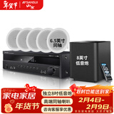 山水（SANSUI）T2 吸顶音响喇叭 5.1家庭影院音响套装 背景音乐客厅 吊顶喇叭 音箱功放家用 T2【900W功放+6.5吋喇叭*5+8吋炮】