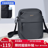 高尔夫（GOLF）单肩包男士斜挎包男休闲ipad手机包轻便防泼水百搭通勤小方包