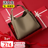 viney包包女包牛皮水桶包轻奢斜挎手提单肩包生日情人节礼物送女友老婆