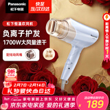 松下（Panasonic）负离子电吹风机高速大功率不伤发家用低噪音速干护发送女友新年情人节礼物年会奖品紫色EH-WNE6B