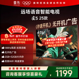 TCL雷鸟电视 43雀5 25款 43英寸 144Hz高刷 2+32GB内存 自定义遥控器 43F295C 43英寸 平板电视