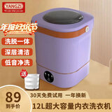 扬子扬子集团半全自动迷你洗衣机小型洗脱一体 内衣内裤洗衣机学生宿舍 婴儿洗袜子机带脱水租房半自动 升级款12L紫【蓝光+CLE深度清洁+低音净洗】