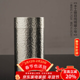 容山堂锡罐小号纯锡茶叶罐便携旅行储茶罐高档大号茶叶密封罐储存罐茶桶 手工锤目纯锡罐小号