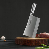 十八子作专业厨师刀具复合钢菜刀 名厨2号小号九江弯刀TP216-2