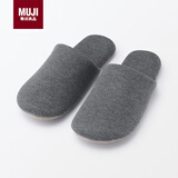 MUJI男女通用 柔软 可水洗拖鞋 室内棉拖 灰色 38 (240mm)