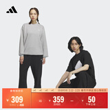 adidas情侣款加绒加厚直筒束脚运动裤男女秋冬阿迪达斯官方轻运动   黑色（推荐女生选小一码）   L