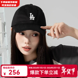 MLB官方男女帽子明星同款软顶棒球帽冬冬运动遮阳鸭舌帽情人节礼物 洛杉矶道奇队/黑色/77 均码 F