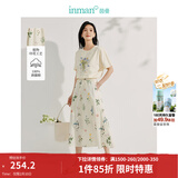 茵曼植物碎花女装无袖连衣裙浪漫度假风宽松2026夏季新品花苞长裙子 半身裙-18525328 S