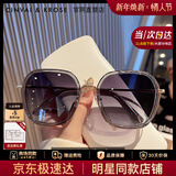 CinvaiKrose太阳镜女士夏季2026新款大框墨镜女生高级感防晒户外开车旅行眼镜 透明灰【眼镜盒三件套】