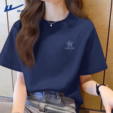 回力纯棉短袖t恤女2026新款夏款宽松显瘦休闲半袖小个子正肩舒适上衣