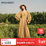 moussy 【刘亦菲同款】南法度假风碎花浪漫优雅连衣裙028ISX33-3711 070米色 M