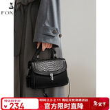 金狐狸头层皮女士包包女包大容量高级鳄鱼纹手提包单肩斜挎包情人节礼物