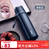 BEMEGA英国保温杯女款316不锈钢便携式水杯子女生超大容量学生上学专用 睿智蓝 500ml
