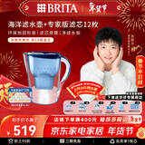 碧然德（BRITA）过滤净水器 家用滤水壶 净水壶 Marella 海洋系列+专家版滤芯12枚（含附件）
