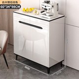 亿家木轻奢餐边柜碗柜客厅靠墙收纳柜多功能储物柜现代简约茶水柜酒柜 昇级合页柜门【两门两抽】60*34*98CM 自行组装