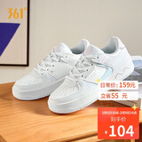 361°运动女鞋春夏季学生复古厚底增高小白休闲板鞋子女682116601F-8