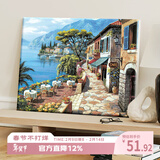 好久不见数字油画diy风景花卉手绘油画填色客厅装饰画儿童手工画挂画