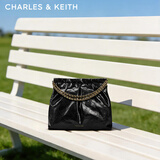 CHARLES&KEITH子母链条大容量流浪包托特包单肩斜挎包女包新年礼物CK2-40671449 【L号】Black黑色 L