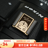 李尖桃子创意卡通富士相机xt50xs20索尼a7m4佳能r50尼康z30zfc热靴盖 哆啦A梦热靴盖-黄铜【尼康专用】