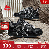 Kappa卡帕男鞋面包鞋春季增高板鞋子男女同款潮鞋百搭休闲运动鞋 黑色/阴影灰/冷灰色 40