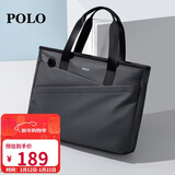 POLO商务公文包男士可扩容手提包14/15.6英寸电脑包单肩包礼物送男友