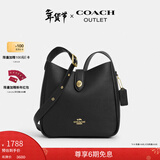 蔻驰（COACH）【情人节礼物】奥莱女士女包HADLEY多功能斜挎包单肩包通勤 IM/黑色