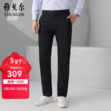雅戈尔（YOUNGOR）休闲裤男DP棉免烫不易皱裤子宾霸莱卡面料休闲裤 VCDP319998AWB黑色 34 84A