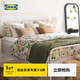 宜家（IKEA）STRANDLUMMER斯丹鲁默被套枕套床上用品夏季床单三件套 四件套-床单款 灰绿1.8m床