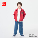 优衣库童装男童女童弹力松紧牛仔长裤/水洗产品裤子484714 480841 484714/65宝蓝色 160