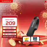 闪迪（SanDisk）256GB USB3.2 U盘 CZ550黑色 读速100MB/s 安全加密 数据恢复 学习办公电脑车载 高速大容量优盘