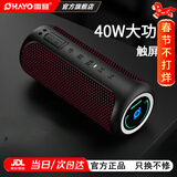 雷登（OHAYO） X20音响蓝牙音箱40W高音质户外大功率低音炮家用电脑桌面有源防水迷你便携式2025最新款骑行音响 经典红黑【40W】触屏款 官方标配【千元音质】【当/次日达】