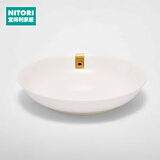 NITORI宜得利家居 现代简约碗碟盘子圆盘汤勺纯白骨瓷系列餐具套装 7.5英寸圆盘 纯白骨瓷
