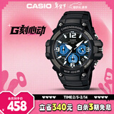 卡西欧（CASIO）手表男学生考试防震防水电子儿童日韩表情人节礼物MCW-100H-1A2