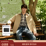 Tommy Hilfiger秋冬男装耐磨衬衫领无绗缝90鹅绒羽绒服/防风防水三合一外套 卡其色AEG M （推荐：135-150斤）