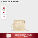 CHARLES&KEITH迷你菱格流浪包单肩斜挎双肩包包女包生日新年礼物CK2-60782390 【S号】Butter Yellow奶油黄色 S