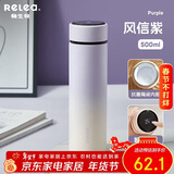 物生物（RELEA）保温杯女大容量316不锈钢智能水杯车载泡茶杯学生杯子新年礼物