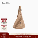 Calvin KleinJeans【新年礼物】男士经典标牌三角形ck通勤休闲便携斜挎包胸包 220-卡其 OS