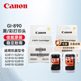 佳能（Canon）GI890原装墨水适用于佳能G1810/G2800/G3800/G4810/G3810/3811 黑色8004+彩色8020原装墨盒/打印头一套