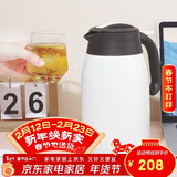 虎牌（TIGER）不锈钢便携式热水瓶真空保温壶PWM-A16C-CA珍珠白1.6升