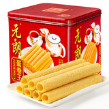元朗蛋卷王908g广东老字号蛋卷饼干曲奇零食新年贺礼年货礼盒企业团购 【全网热卖】蛋卷王908g