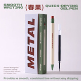 never六角杆金属笔磁吸礼盒高级感礼物商务签字笔教师节礼物st速干中性笔  春果【金属笔*1+笔芯*1】