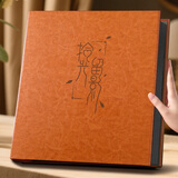 朗捷（longe） 相册影集覆膜自粘贴式6寸diy退伍纪念册情侣相册薄大容量宝宝儿童成长家庭照片收纳册送战友 拾光留影（18寸黑卡）