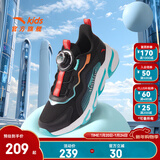 安踏儿童运动鞋男女童跑步鞋秋冬季网革旋钮扣犟弹科技学生赤焰跑鞋 【男密网】黑/荧光水绿5523J-4 34 鞋内长21.5cm