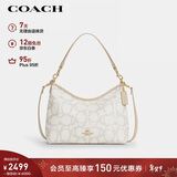 蔻驰（COACH）【品牌直供】女士LAUREL中号经典标志单肩斜挎包象牙白色CBH87