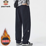 大嘴猴（paul frank）裤子男士重磅卫裤男秋冬季潮牌宽松休闲裤男裤运动裤黑色加绒 3XL