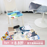 钟爱一生全棉椅垫坐垫办公室椅子垫四季座椅垫凳子垫家用餐椅坐垫纯棉屁垫 四季布艺坐垫【款式随机】6件装 椅子垫